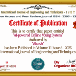 AI-powered Online Voting System | IJET – Volume 11 Issue 6 | IJET-V11I6P9