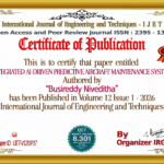 INTEGRATED AI-DRIVEN PREDICTIVE AIRCRAFT  MAINTENANCE SYSTEM | IJET – Volume 12 Issue 1 | IJET-V12I1P17