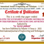 EVALUATING THE SUSTAINABILITY OF BUILDING MATERIALS BASED ON THEIR PERFORMANCE INDICATORS USING AHP METHOD | IJET – Volume 11 Issue 6 | IJET-V11I6P34