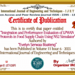 Integration and Performance Evaluation of LPWAN Protocols in Food Supply Chain Using NS2 Simulator | IJET â Volume 11 Issue 6 | IJET-V11I6P5 Integration and Performance Evaluation of LPWAN Protocols in Food Supply Chain Using NS2 Simulator | IJET â Volume 11 Issue 6 | IJET-V11I6P5