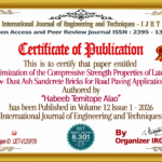 Optimization of the Compressive Strength Properties of Laterite Saw-Dust Ash Sandcrete Bricks for Road Paving Applications | IJET – Volume 12 Issue 1 | IJET-V12I1P29