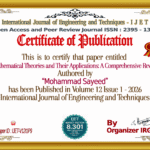 Mathematical Theories and Their Applications: A Comprehensive Review | IJET – Volume 12 Issue 1 | IJET-V12I1P9