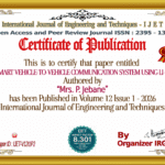 SMART VEHICLE-TO-VEHICLE COMMUNICATION SYSTEM USING LI-FI | IJET – Volume 12 Issue 1 | IJET-V12I1P2