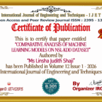 COMPARATIVE ANALYSIS OF MACHINE LEARNING MODELS ON NSL-KDD DATASET | IJET – Volume 12 Issue 1 | IJET-V12I1P15