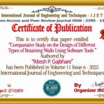 Comparative Study on the Design of Different Types of Retaining Walls Using Software Tools | IJET – Volume 11 Issue 6 | IJET-V11I6P24