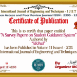 A Survey Paper on Student Guidance System | IJET – Volume 11 Issue 6 | IJET-V11I6P6 A Survey Paper on Student Guidance System | IJET – Volume 11 Issue 6 | IJET-V11I6P6