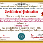 A Review on Thermo-Hydraulic Performance Enhancement of Shell-and-Tube Heat Exchangers Using Conventional and Novel Baffle Designs | IJET – Volume 12 Issue 1 | IJET-V12I1P12