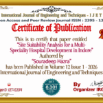 Site Suitability Analysis for a Multi-Speciality Hospital Development in Indore | IJET – Volume 12 Issue 1 | IJET-V12I1P4